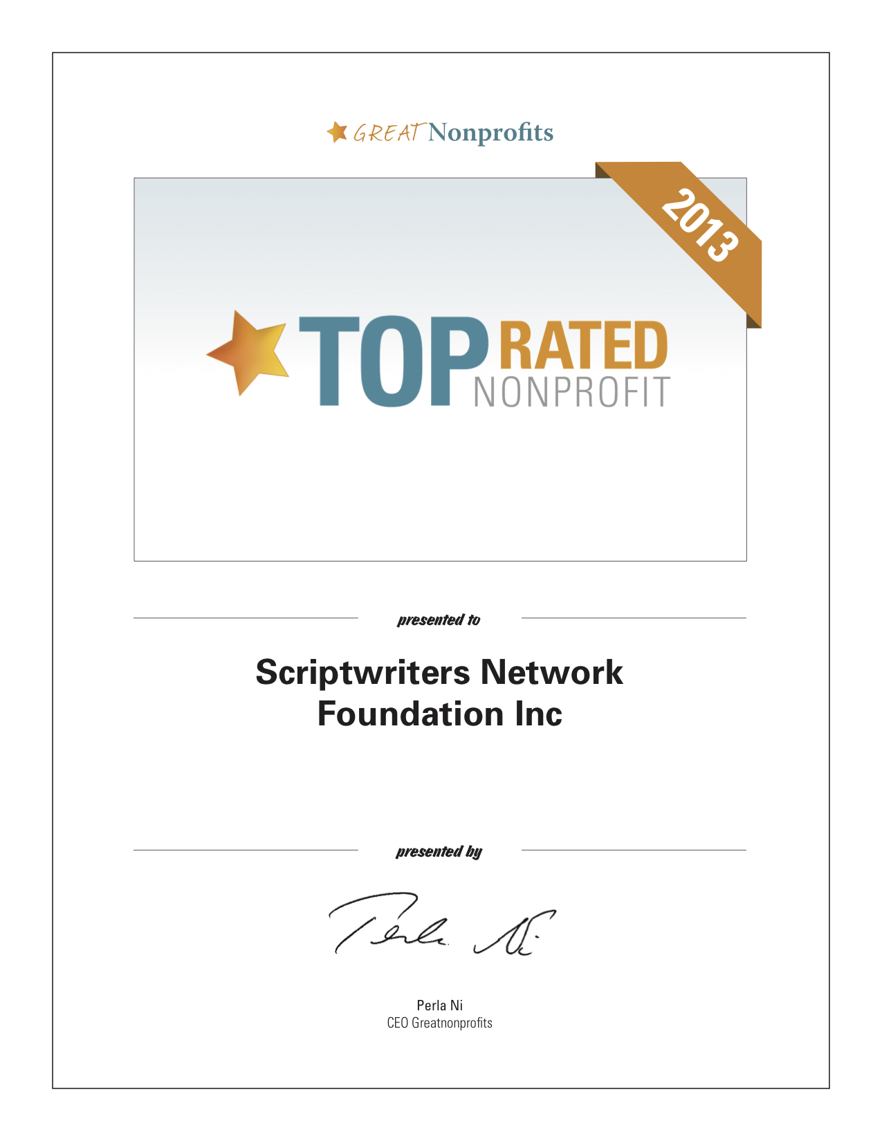 Recognition & Awards | Scriptwriters Network